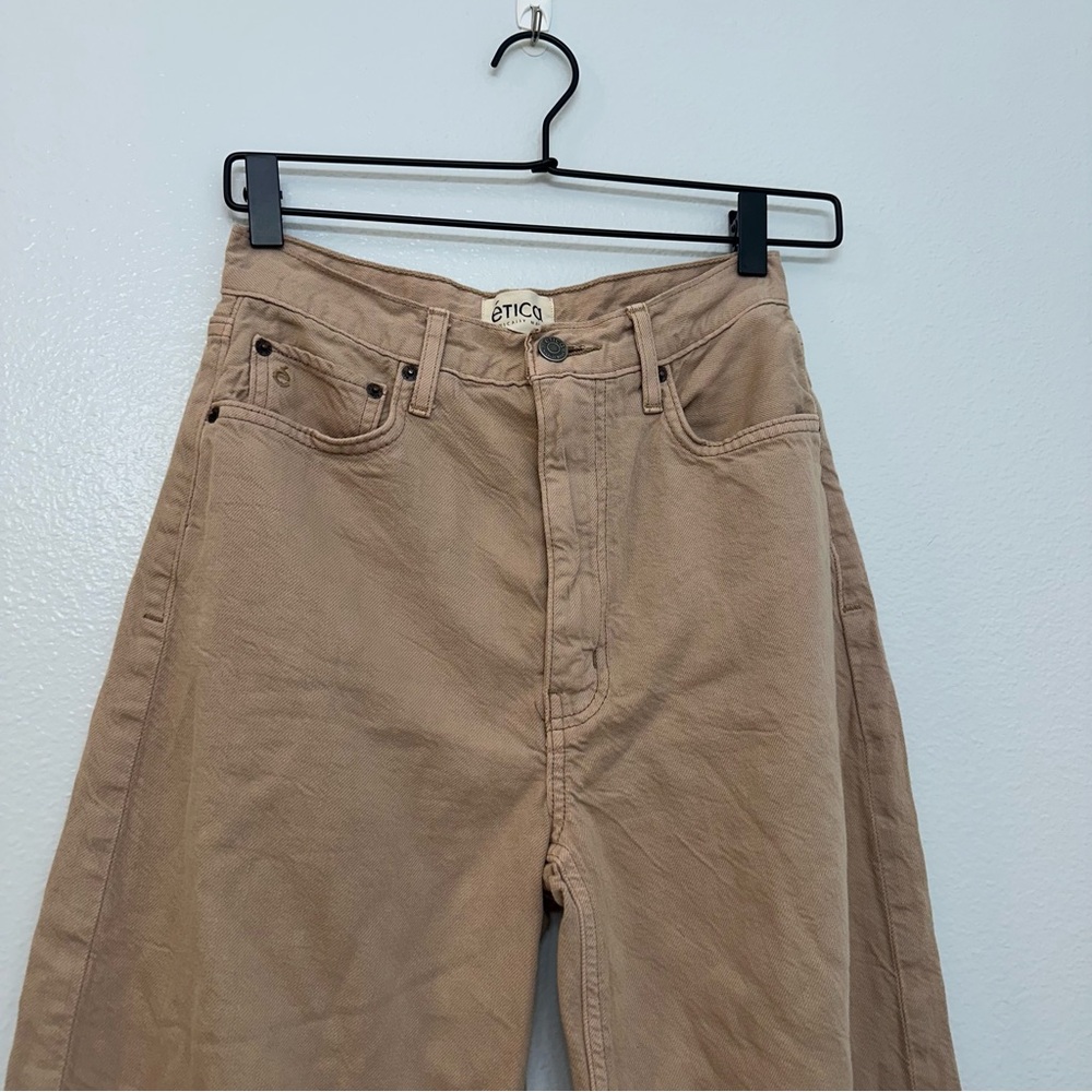 Etica Devon Wide Leg Crop‎ Jeans Khaki Size 26 - Picture 3 of 7